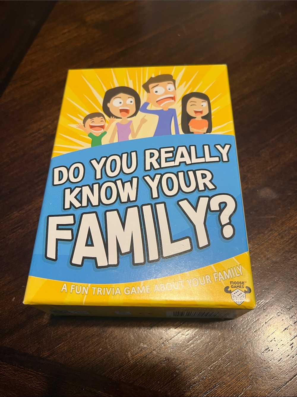 Do You Really Know Your Family? Trivia Game - Blue & Yellow Box